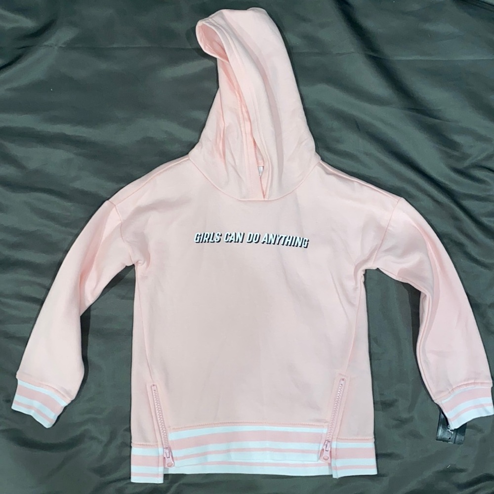 Girls light pink hoodie size 5